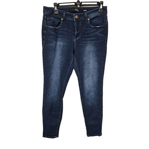 1882 Denim Adrianna Blue Jeans Size 6 Mid Rise Skinny Leg Medium Wash Casual